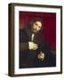 Portrait of Gentleman with Lion's Paw-Lorenzo Lotto-Framed Giclee Print