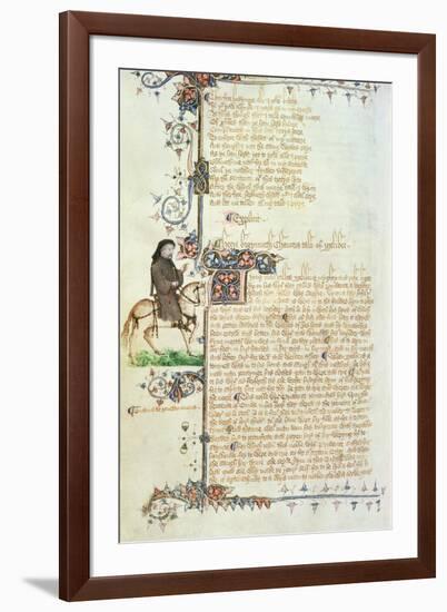 Portrait of Geoffrey Chaucer (C.1342-1400) Detail from the Canterbury Tales-null-Framed Giclee Print