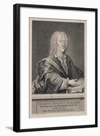 Portrait of Georg Philipp Telemann (1681-1757)-Georg Lichtensteger-Framed Giclee Print