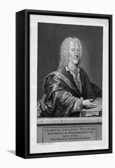 Portrait of Georg Philipp Telemann-Georg Lichtensteger-Framed Stretched Canvas