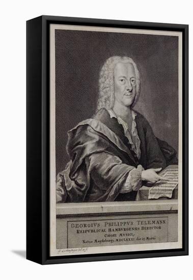 Portrait of Georg Philipp Telemann-Georg Lichtensteger-Framed Stretched Canvas