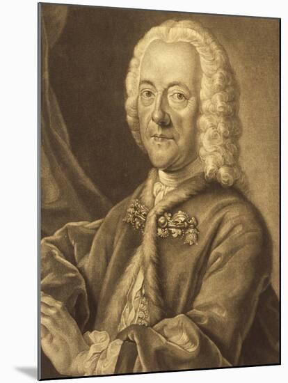Portrait of Georg Philipp Telemann-null-Mounted Giclee Print