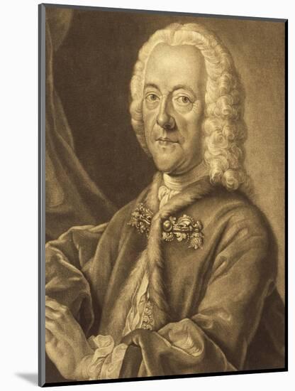 Portrait of Georg Philipp Telemann-null-Mounted Giclee Print