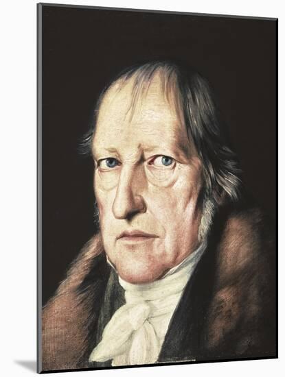 Portrait of Georg Wilhelm Friedrich Hegel-Jacob Schlesinger-Mounted Art Print