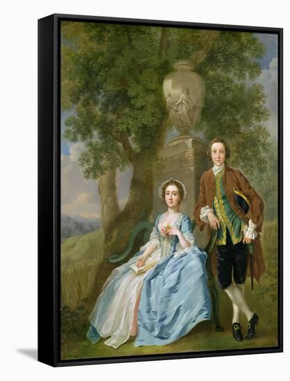 Portrait of George and Margaret Rogers, c.1748-50-Francis Hayman-Framed Stretched Canvas