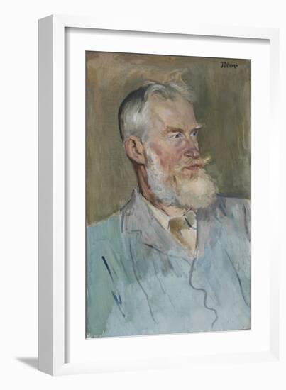 Portrait of George Bernard Shaw (1856-1950), 1915-Augustus Edwin John-Framed Giclee Print