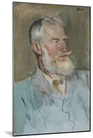 Portrait of George Bernard Shaw (1856-1950), 1915-Augustus Edwin John-Mounted Giclee Print