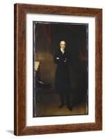 Portrait of George Canning, Full Length, Wearing a Black Coat in an Interior with His Arms Folded-Thomas Lawrence-Framed Giclee Print