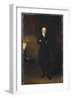 Portrait of George Canning, Full Length, Wearing a Black Coat in an Interior with His Arms Folded-Thomas Lawrence-Framed Giclee Print