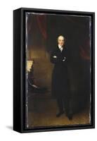 Portrait of George Canning, Full Length, Wearing a Black Coat in an Interior with His Arms Folded-Thomas Lawrence-Framed Stretched Canvas