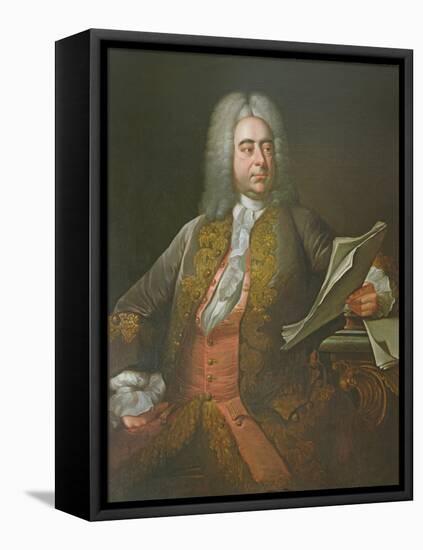 Portrait of George Frederick Handel-Thomas Hudson-Framed Stretched Canvas