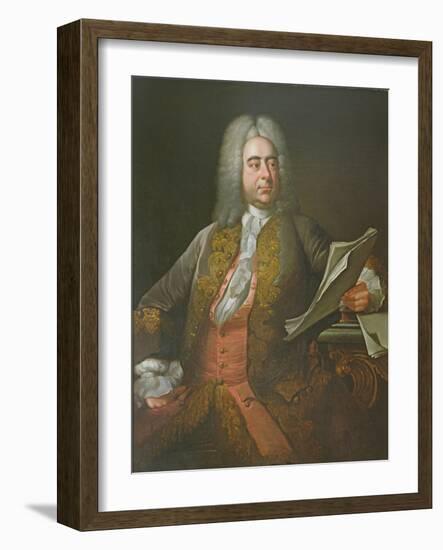 Portrait of George Frederick Handel-Thomas Hudson-Framed Giclee Print