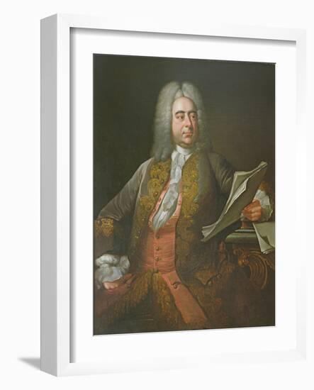 Portrait of George Frederick Handel-Thomas Hudson-Framed Giclee Print