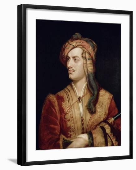 Portrait of George Gordon 6th Baron Byron of Rochdale in Albanian Dress, 1813-Thomas Phillips-Framed Giclee Print