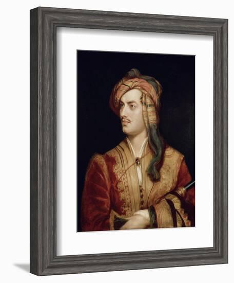 Portrait of George Gordon 6th Baron Byron of Rochdale in Albanian Dress, 1813-Thomas Phillips-Framed Giclee Print