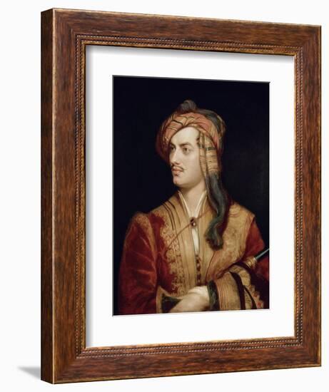 Portrait of George Gordon 6th Baron Byron of Rochdale in Albanian Dress, 1813-Thomas Phillips-Framed Giclee Print