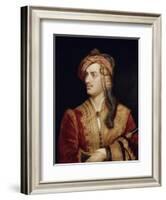 Portrait of George Gordon 6th Baron Byron of Rochdale in Albanian Dress, 1813-Thomas Phillips-Framed Giclee Print