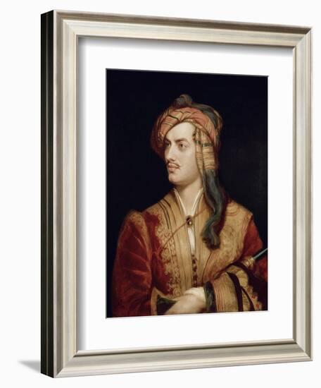 Portrait of George Gordon 6th Baron Byron of Rochdale in Albanian Dress, 1813-Thomas Phillips-Framed Giclee Print