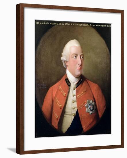 Portrait of George III (1738-1820) 1794-David Dodd-Framed Giclee Print