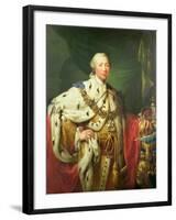 Portrait of George III (1738-1820) in His Coronation Robes, C.1760-Allan Ramsay-Framed Giclee Print