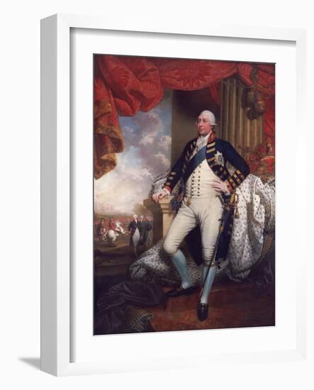 Portrait of George III, 1790-Mather Brown-Framed Giclee Print