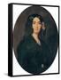 Portrait of George Sand (1804-76)-Auguste Charpentier-Framed Stretched Canvas