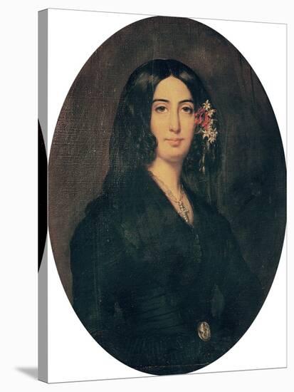 Portrait of George Sand (1804-76)-Auguste Charpentier-Stretched Canvas