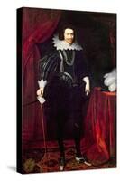 Portrait of George Villiers, 1st Duke of Buckingham-Daniel Mytens-Stretched Canvas