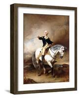 Portrait of George Washington Taking the Salute at Trenton-John Faed-Framed Giclee Print