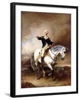 Portrait of George Washington Taking the Salute at Trenton-John Faed-Framed Giclee Print