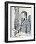Portrait of Georges Seurat-Maximilien Luce-Framed Giclee Print