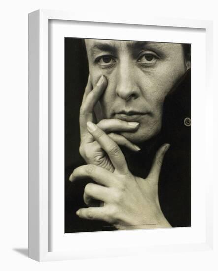 Portrait of Georgia O'Keeffe, 1918-Alfred Stieglitz-Framed Art Print