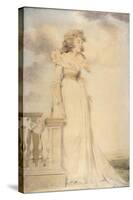 Portrait of Georgiana, Duchess of Devonshire-John Downman-Stretched Canvas