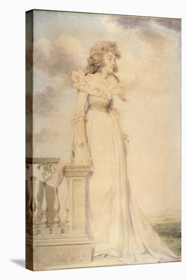 Portrait of Georgiana, Duchess of Devonshire-John Downman-Stretched Canvas