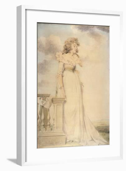 Portrait of Georgiana, Duchess of Devonshire-John Downman-Framed Giclee Print