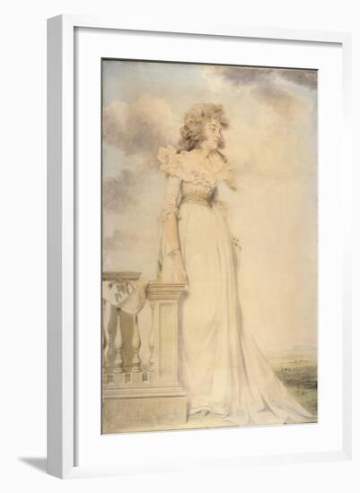 Portrait of Georgiana, Duchess of Devonshire-John Downman-Framed Giclee Print