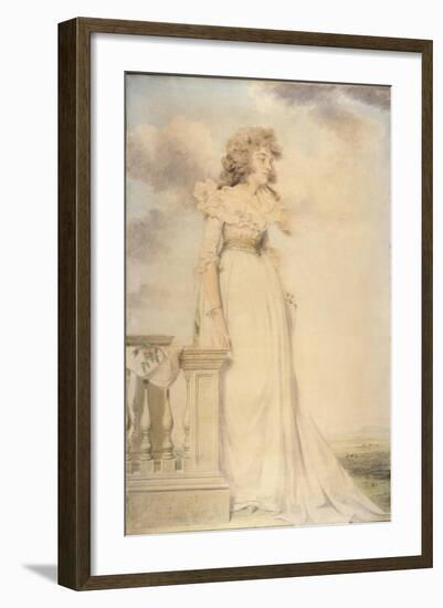 Portrait of Georgiana, Duchess of Devonshire-John Downman-Framed Giclee Print