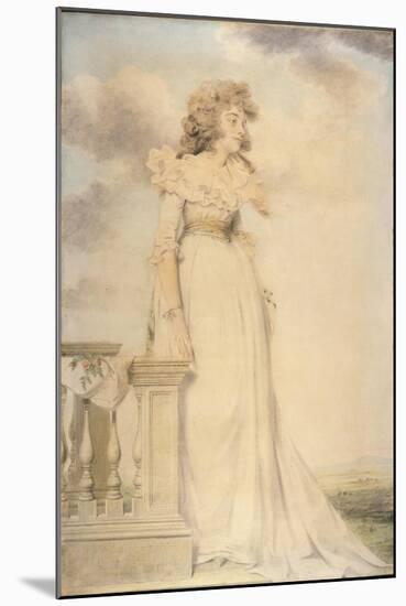 Portrait of Georgiana, Duchess of Devonshire-John Downman-Mounted Giclee Print