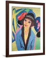 Portrait of Gerda-Ernst Ludwig Kirchner-Framed Giclee Print