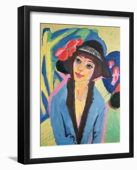 Portrait of Gerda-Ernst Ludwig Kirchner-Framed Giclee Print