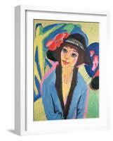 Portrait of Gerda-Ernst Ludwig Kirchner-Framed Giclee Print