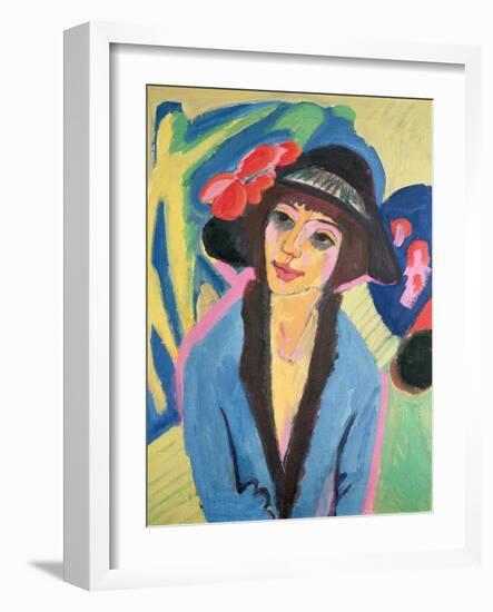 Portrait of Gerda-Ernst Ludwig Kirchner-Framed Giclee Print
