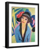 Portrait of Gerda-Ernst Ludwig Kirchner-Framed Premium Giclee Print