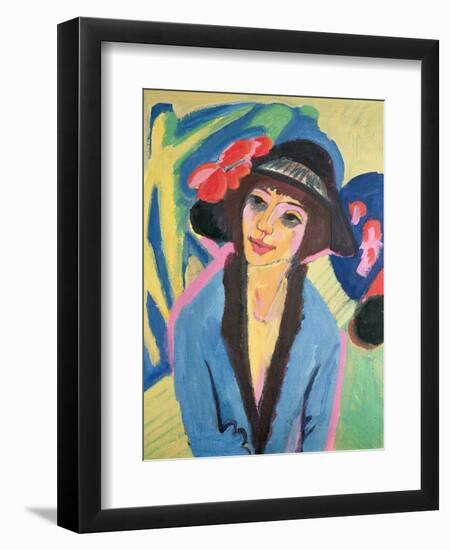 Portrait of Gerda-Ernst Ludwig Kirchner-Framed Giclee Print