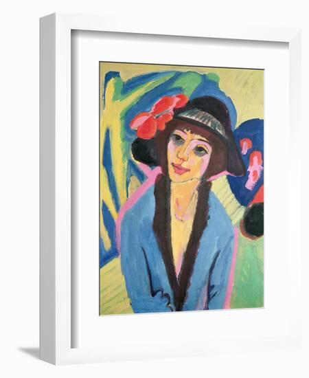 Portrait of Gerda-Ernst Ludwig Kirchner-Framed Giclee Print