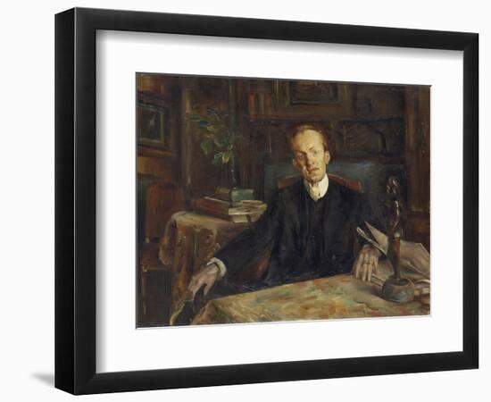 Portrait of Gerhart Hauptmann, 1900-Lovis Corinth-Framed Giclee Print