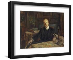 Portrait of Gerhart Hauptmann, 1900-Lovis Corinth-Framed Giclee Print