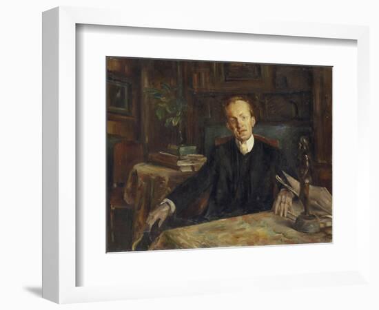 Portrait of Gerhart Hauptmann, 1900-Lovis Corinth-Framed Giclee Print