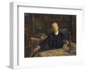 Portrait of Gerhart Hauptmann, 1900-Lovis Corinth-Framed Giclee Print