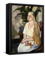 Portrait of Germaine Utter, 1922-Suzanne Valadon-Framed Stretched Canvas